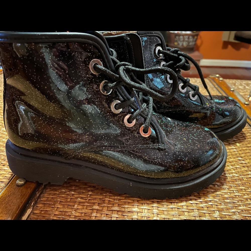 Steve Madden Black Sparkle Short Boots